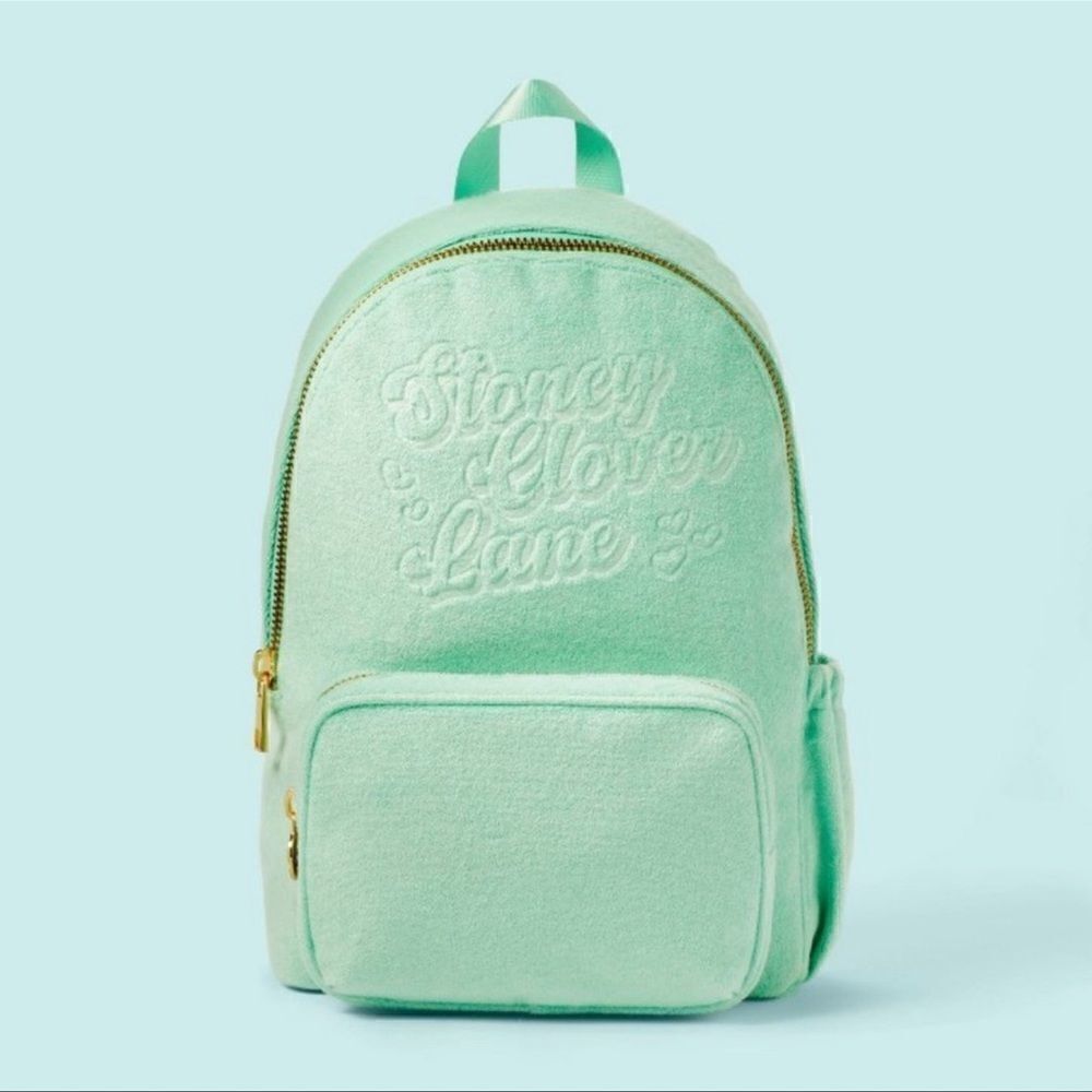 Stoney Clover Lane x Target Terry Cloth Embossed Backpack Light Green